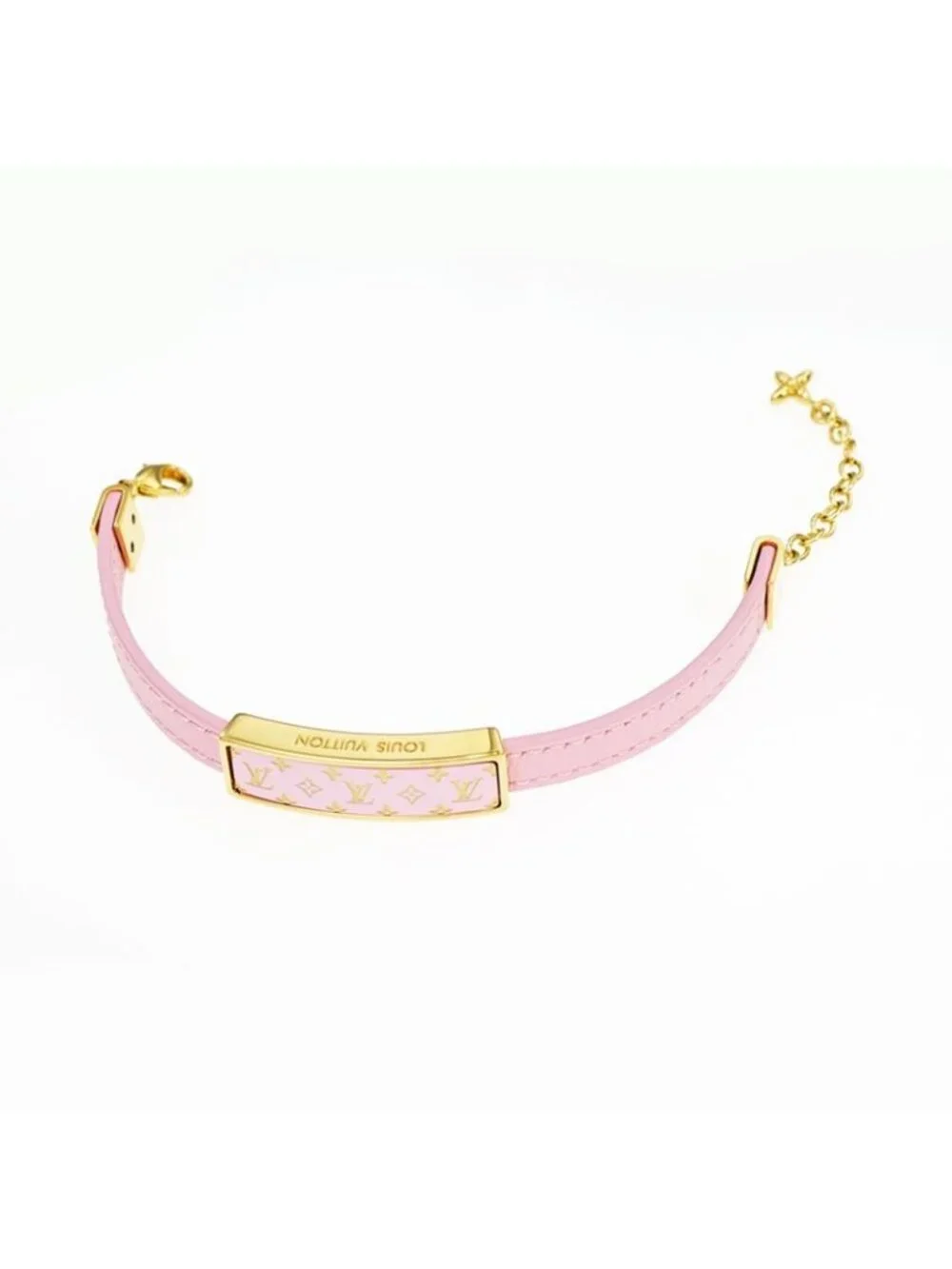 Louis Vuitton Bracelet Nanogram Enamel M8803 Z Pink Gdhardware Accessorie - Picture 6 of 10
